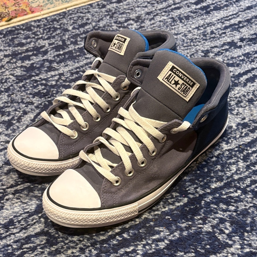 Converse All Star Navy and Grey High-Top Sneakers
